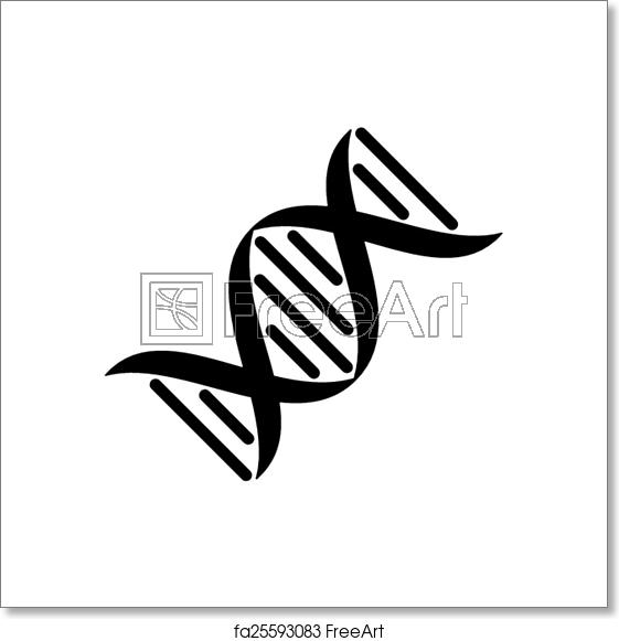 561x581 Free Art Print Of Dna Molecule Icon Black Vector Dna Molecule