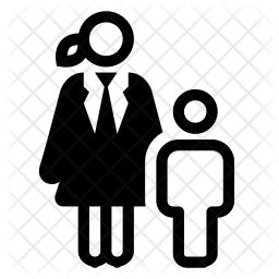 256x256 Working Mom Icon Of Glyph Style