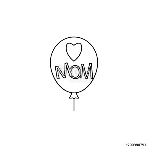 500x500 Ball With A Heart Mom Icon Element Of Mother Day For Mobile