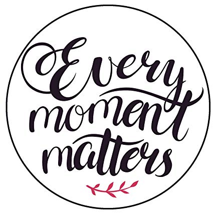 425x427 Every Moment Matters Calligraphy Emblem Icon Vinyl