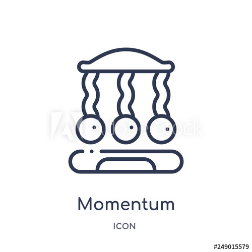 500x500 Momentum Icon From Science Outline Collection Thin Line Momentum