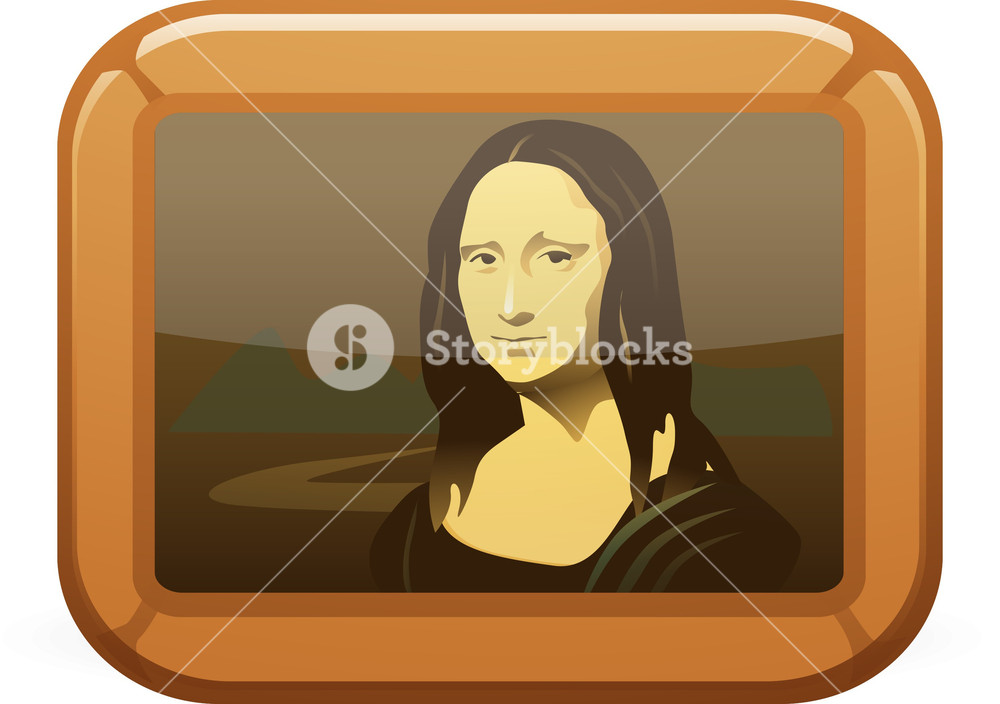 1000x704 Mona Lisa Painting Lite Art Icon Royalty Free Stock Image