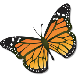 256x256 Free Icons Monarch Butterfly Illustration Image