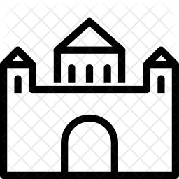 256x256 Monastery Icon Of Line Style