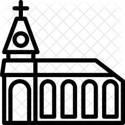 256x256 Monastery Icon Of Line Style