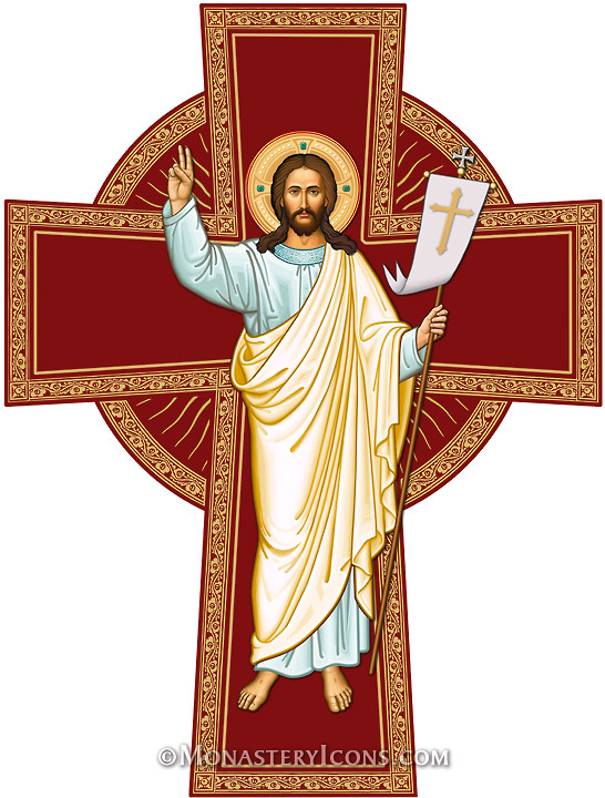546x720 Risen Christ Cross From Monastery Icons This Icon Is