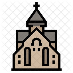 256x256 Sevanavank Monastery Icon Of Colored Outline Style