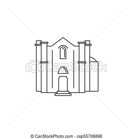 450x470 Ganchvor Monastery Icon, Outline Style Ganchvor Monastery