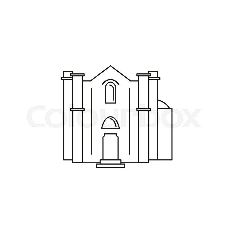 800x800 Ganchvor Monastery Icon Outline Stock Vector Colourbox