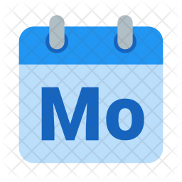 256x256 Monday Icon Of Flat Style