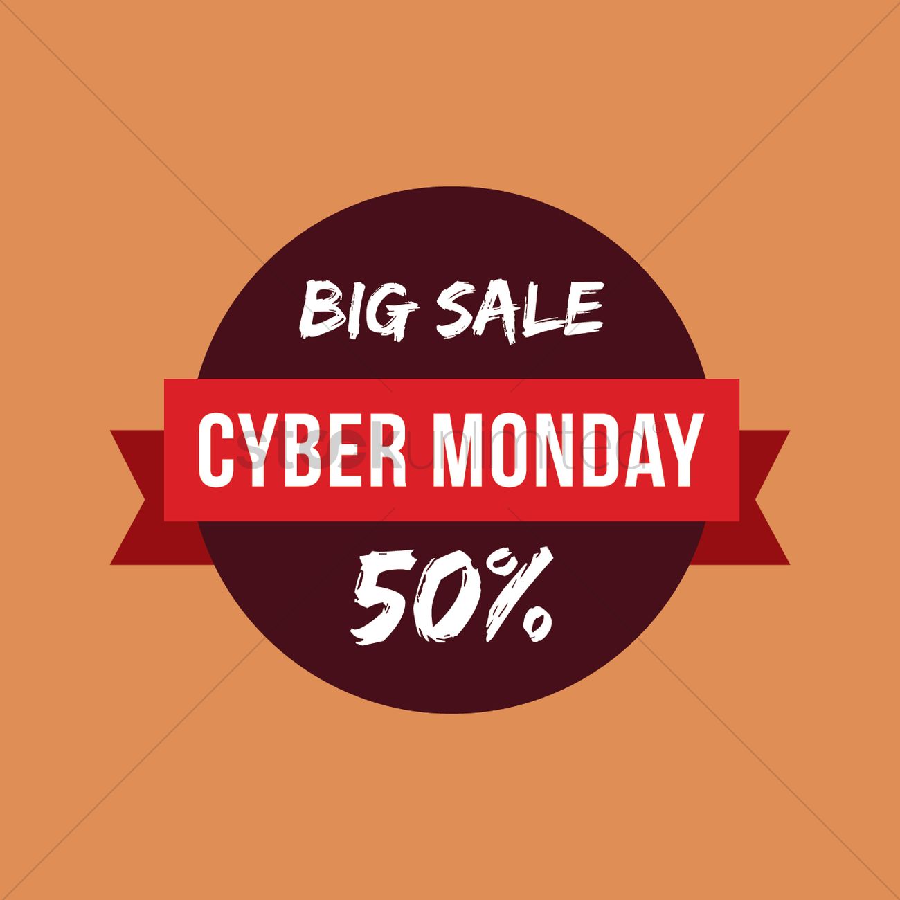 1300x1300 Cyber Monday Sale Icon Vector Image