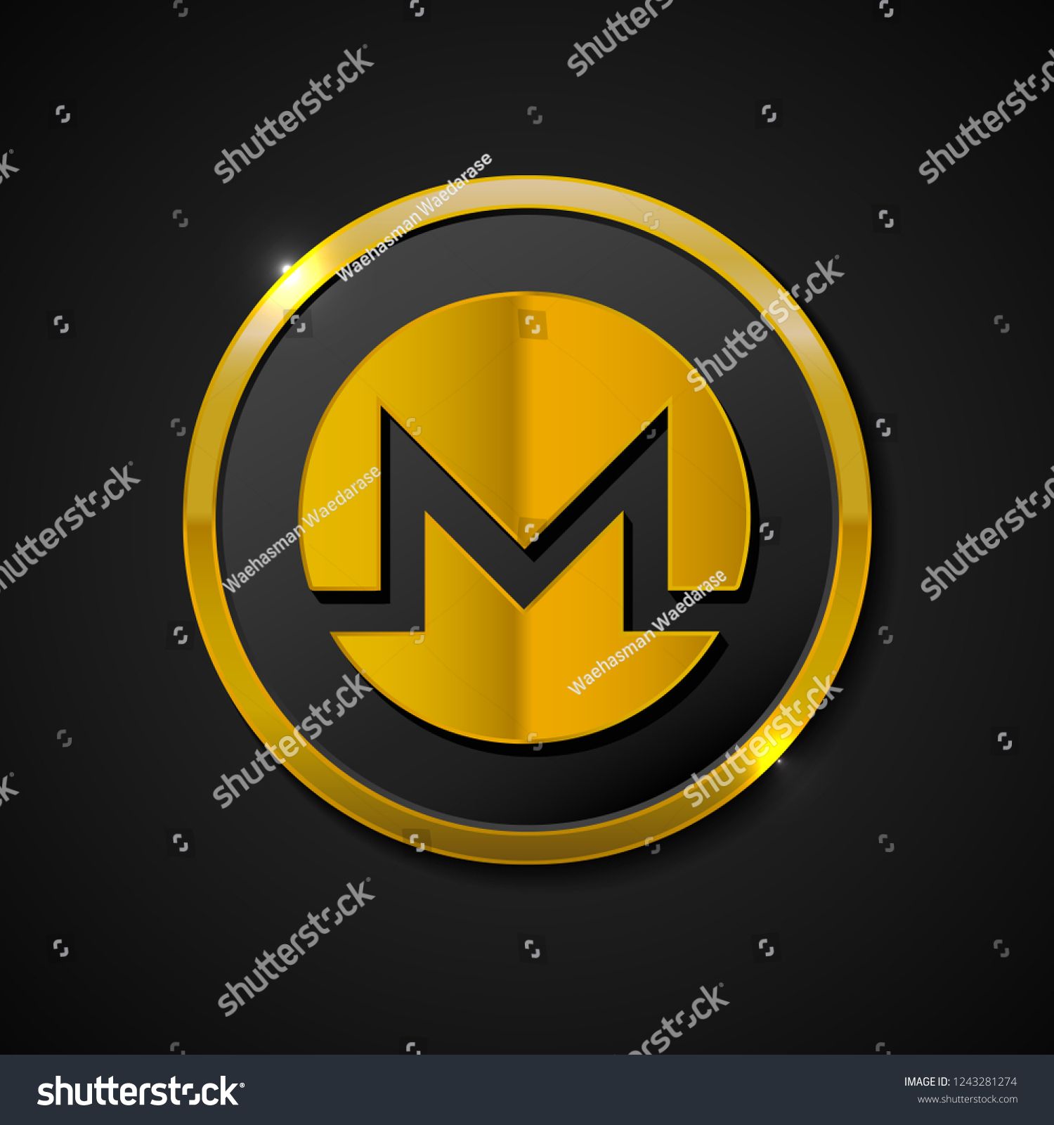 1500x1600 Realistic Gold Con Digital Currency Crypto Currency