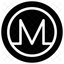 256x256 Monero Icon Of Glyph Style