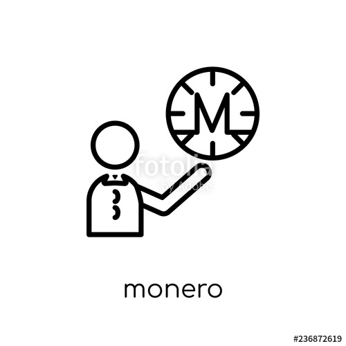 500x500 Monero Icon Trendy Modern Flat Linear Vector Monero Icon On White