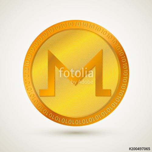 500x500 Realistic Gold Monero Icon Cryptocurrency Digital Currency