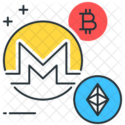 256x256 Monero Icon Of Colored Outline Style
