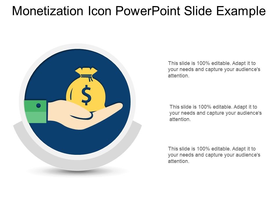 960x720 Monetization Icon Powerpoint Slide Example Powerpoint Slide