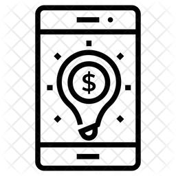 256x256 Online Monetization Idea Icon Of Line Style