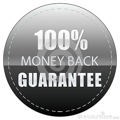 400x400 Money Back Guarantee, Black White Grey Colors Web Product