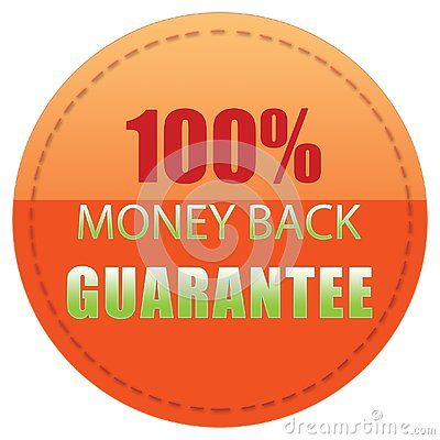 400x400 Money Back Guarantee, Orange Red Green Colors Web Product