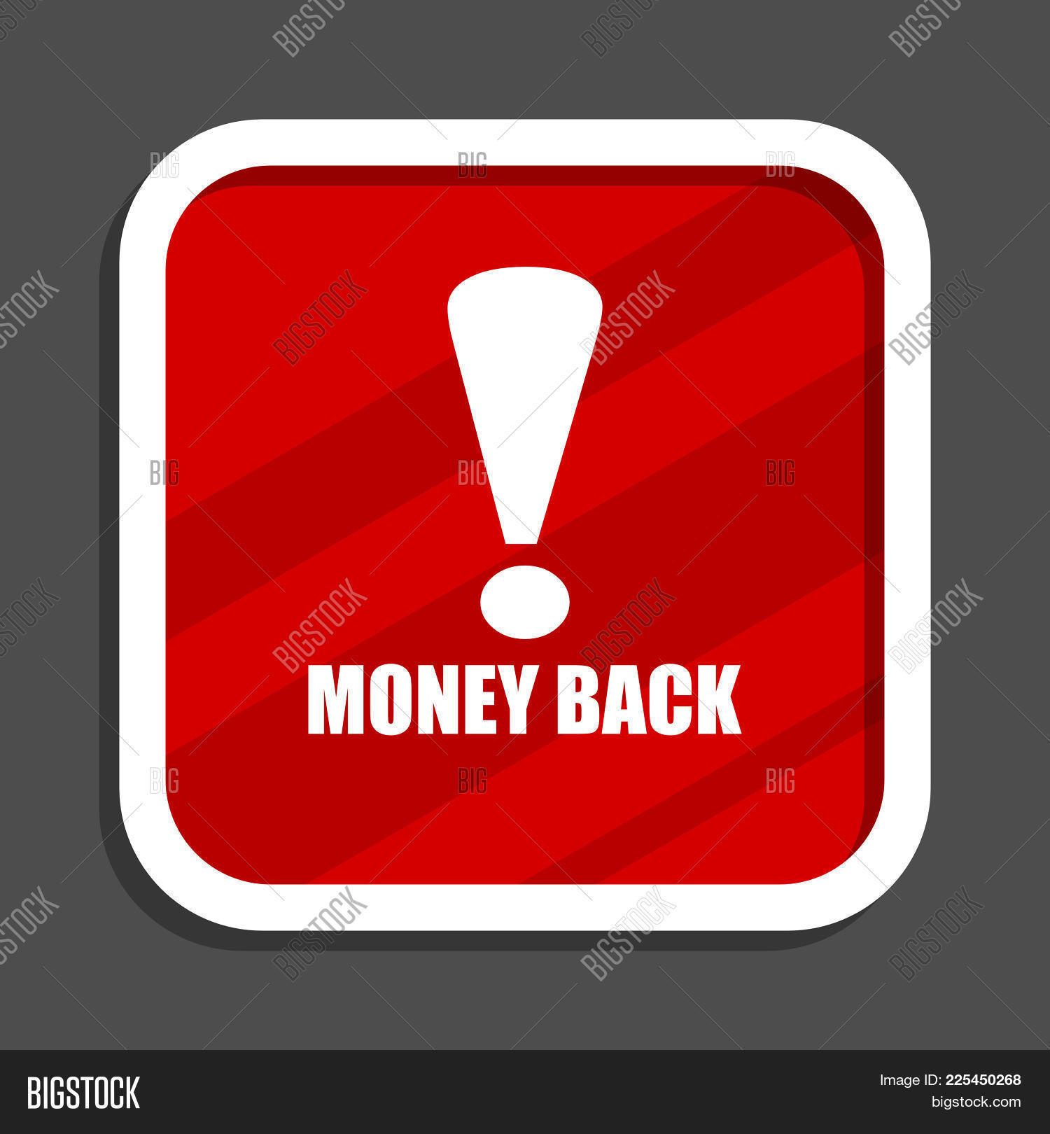 1500x1620 Money Back Icon Flat Design Square Internet Banner Image