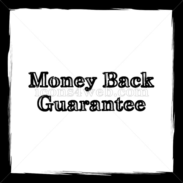 600x600 Money Back Guarantee Sketch Icon