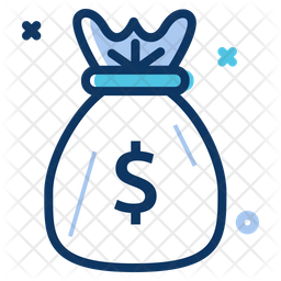 256x256 Money Bag Icon Of Colored Outline Style
