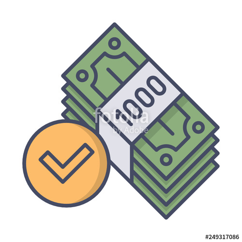 500x500 Money Check Icon Stock Image And Royalty Free Vector