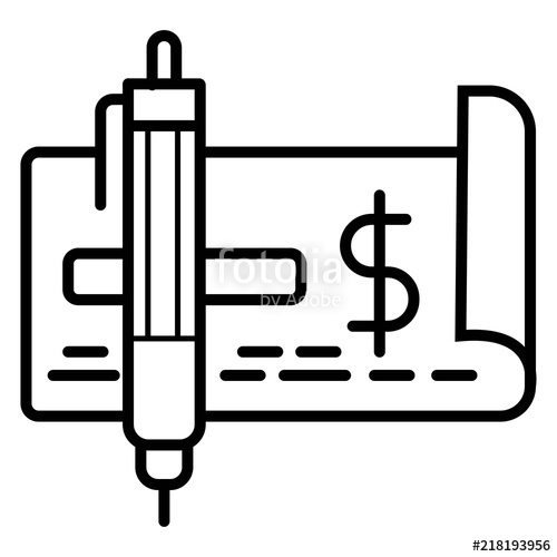 500x500 Money Check Vector Icon, Bank Money Stock Image And Royalty Free