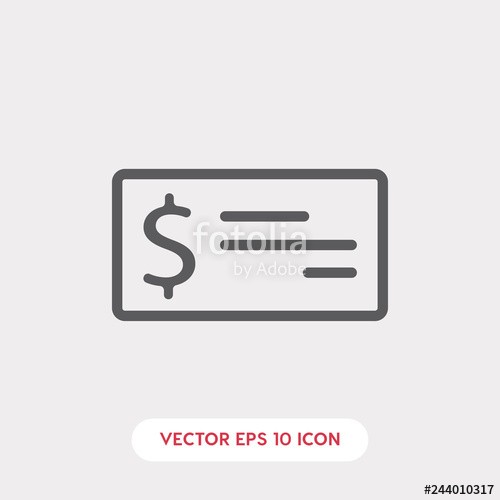 500x500 Money Check Icon Vector Stock Image And Royalty Free Vector