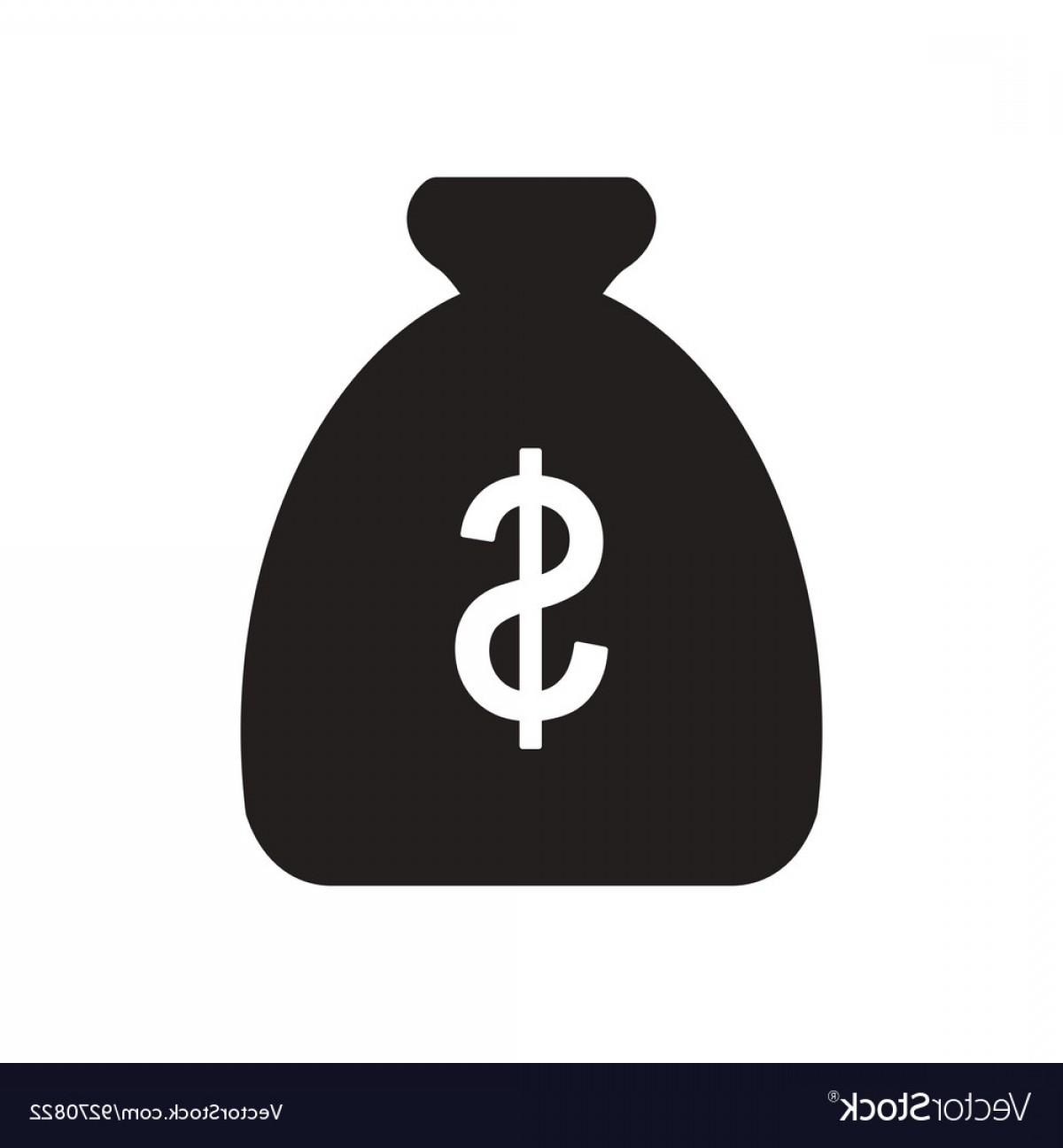 1200x1296 Flat Icon In Black And White Money Bag Vector Handandbeak
