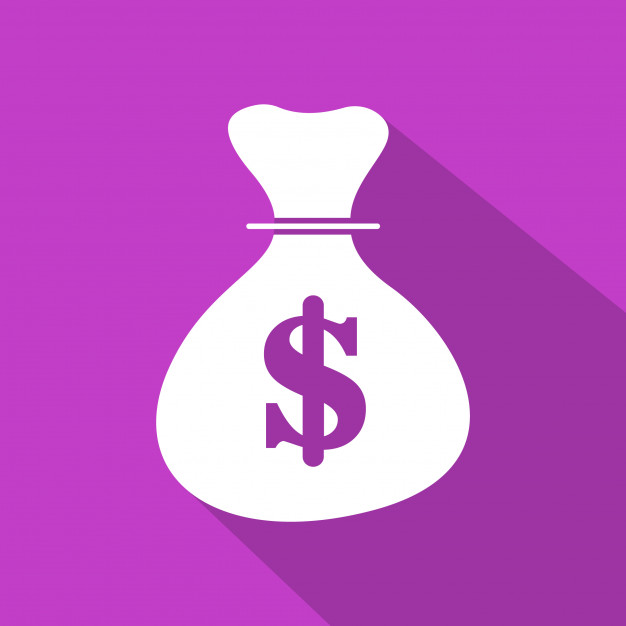 626x626 Money Bag Flat Icon With Long Shadow Vector Premium Download