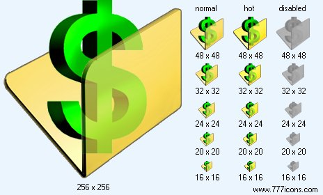 464x280 Money Folder Icon Business Software Icons
