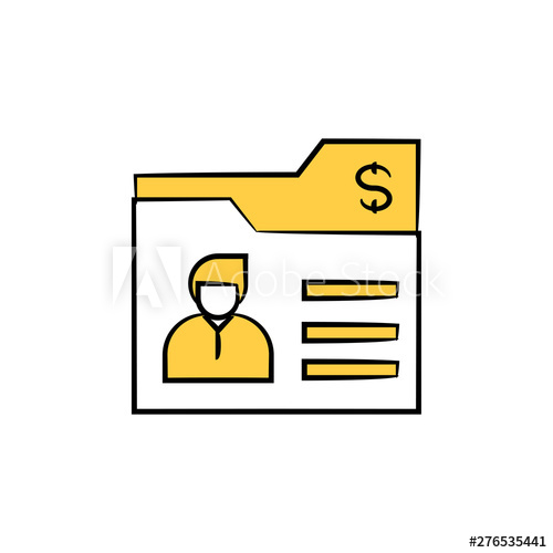 500x500 Money Folder Icon Yellow Hand Drawn Theme