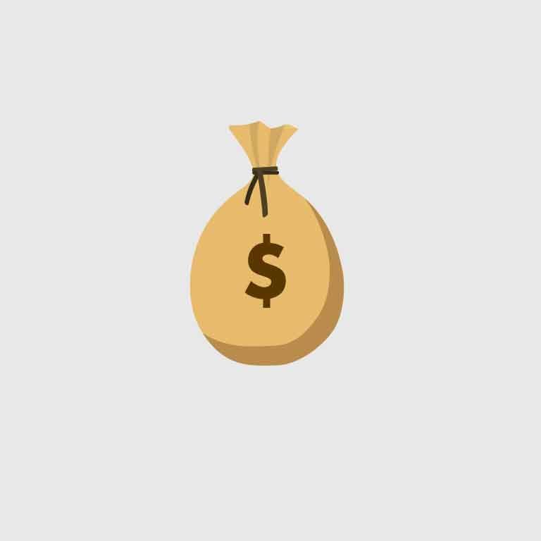 768x768 Bag Of Money Icon Design Free Vector Download