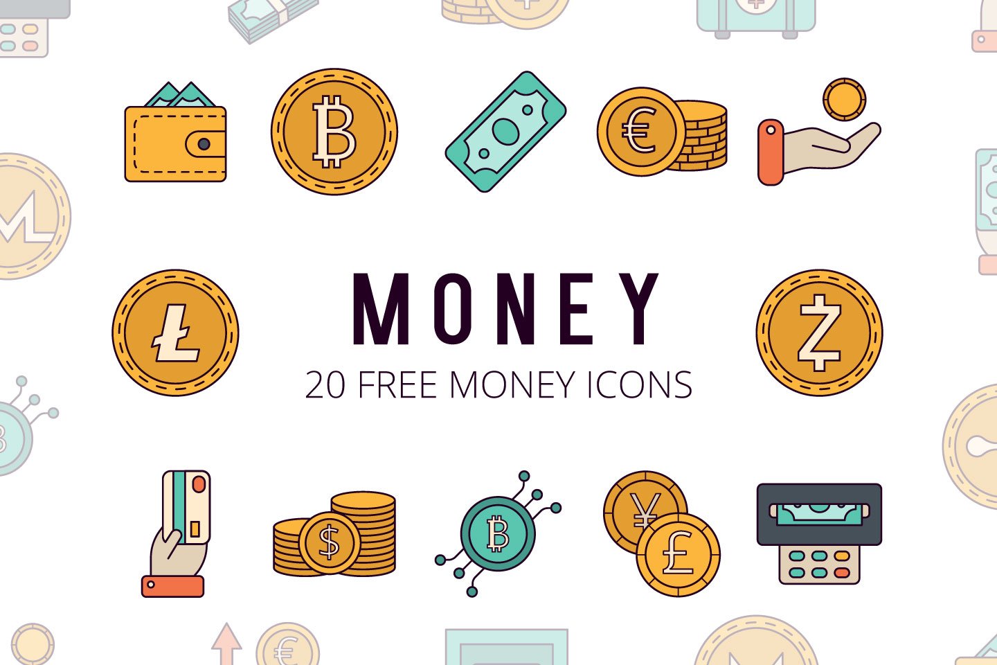 1440x960 Money Vector Free Icon Set