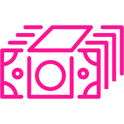 256x256 Deep Pink Money Icon