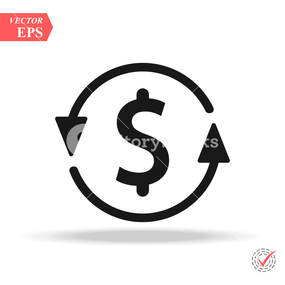 1000x1000 Money Transfer Icon Vector Isolated On White Background, For Your