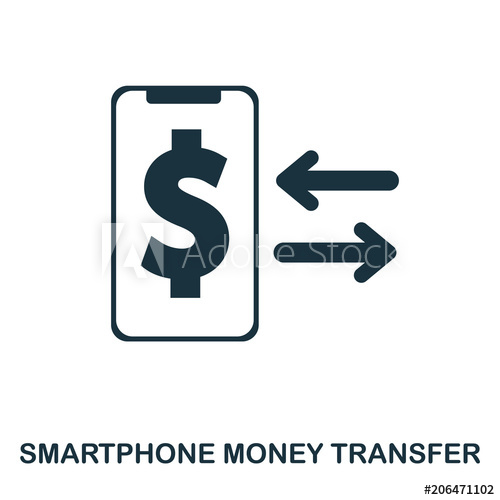 500x500 Smartphone Money Transfer Icon Flat Style Icon Design Ui
