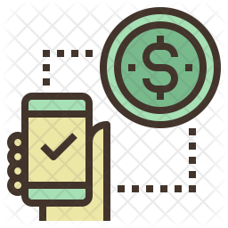 256x256 Successful Money Transfer Icon Of Colored Outline Style