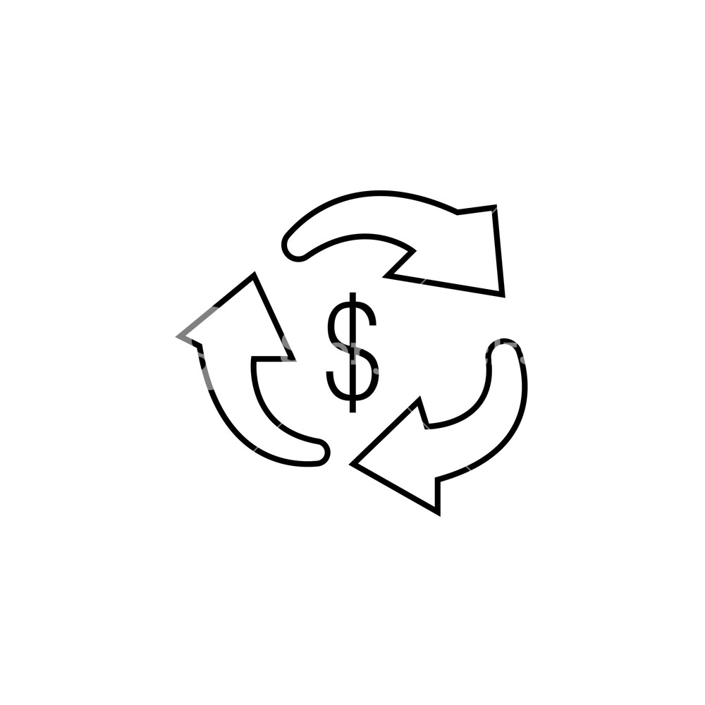 1000x1000 Vector Money Transfer Icon Royalty Free Stock Image