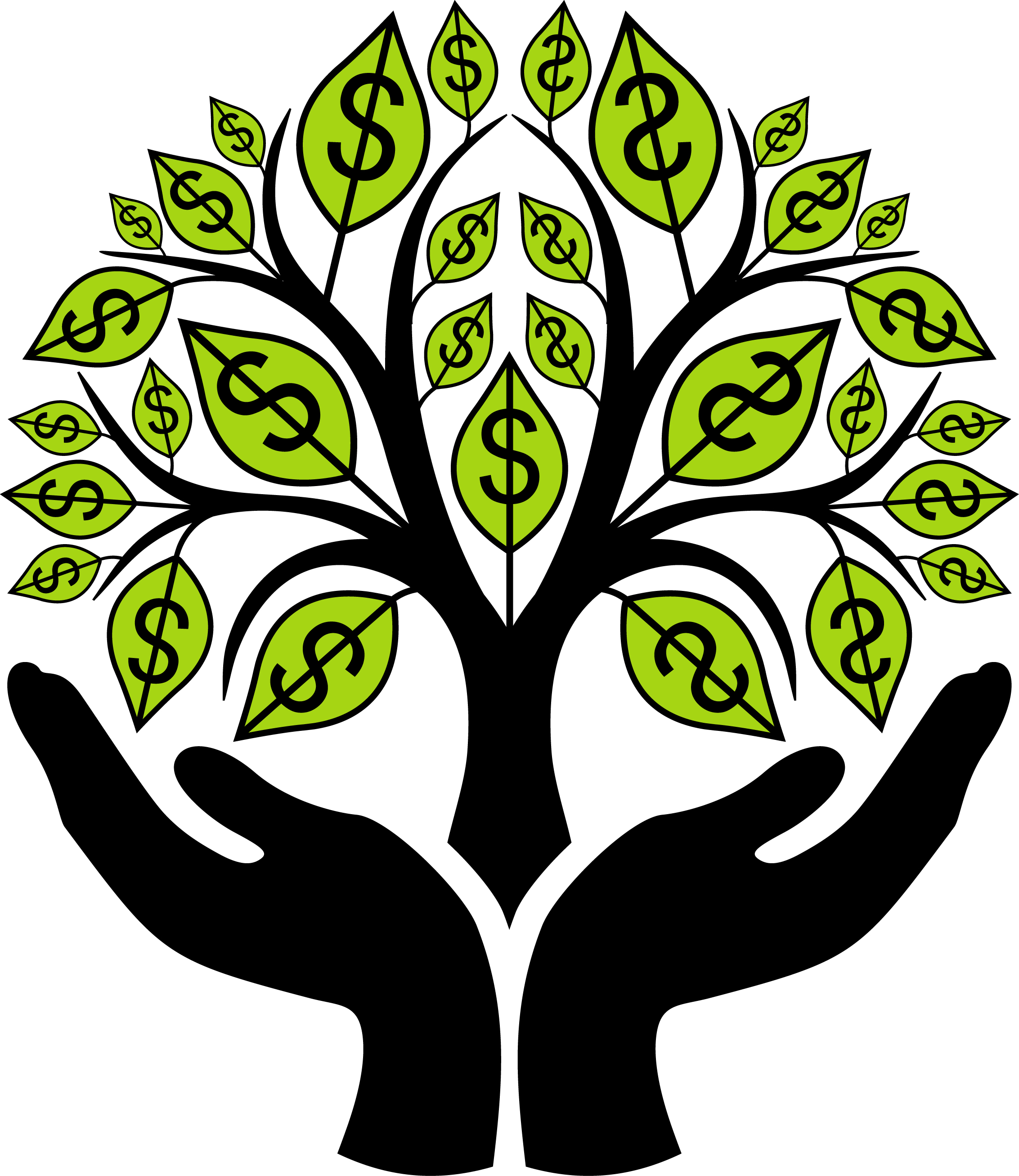 2265x2613 Money Tree Clipart Black And White