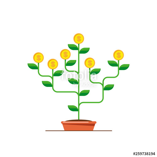 500x500 Money Tree Icon Stock Image And Royalty Free Vector