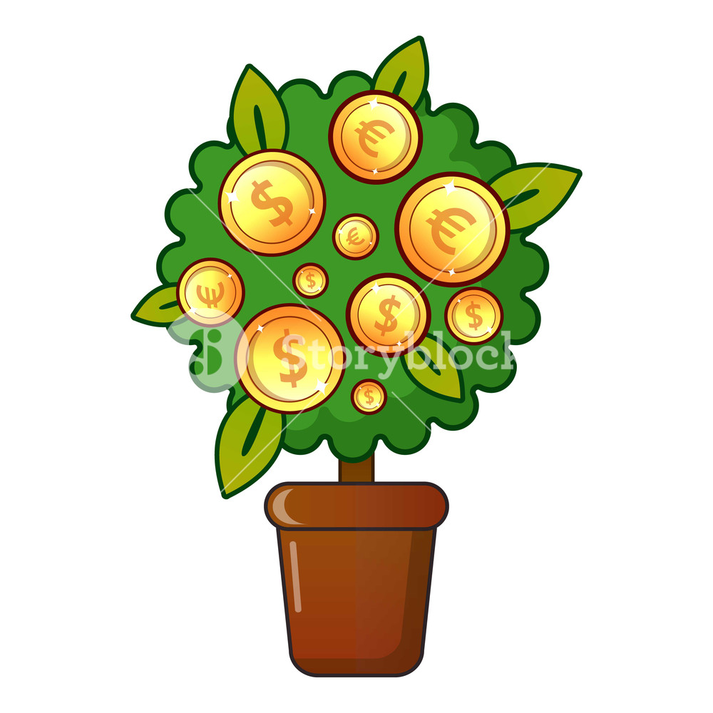 1000x1000 Money Tree Icon Flat Illustration Of Money Tree Icon For Web