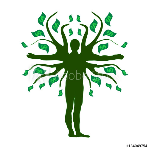 500x500 Human Money Tree Prosperity Symbol Logo Money Tree Icon Symbol