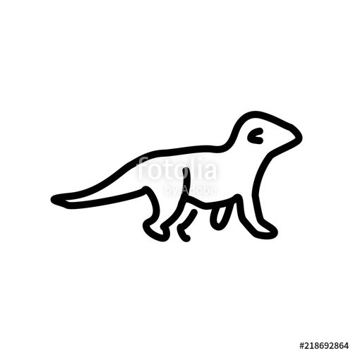 500x500 Mongoose Icon Vector Isolated On White Background, Mongoose Sign