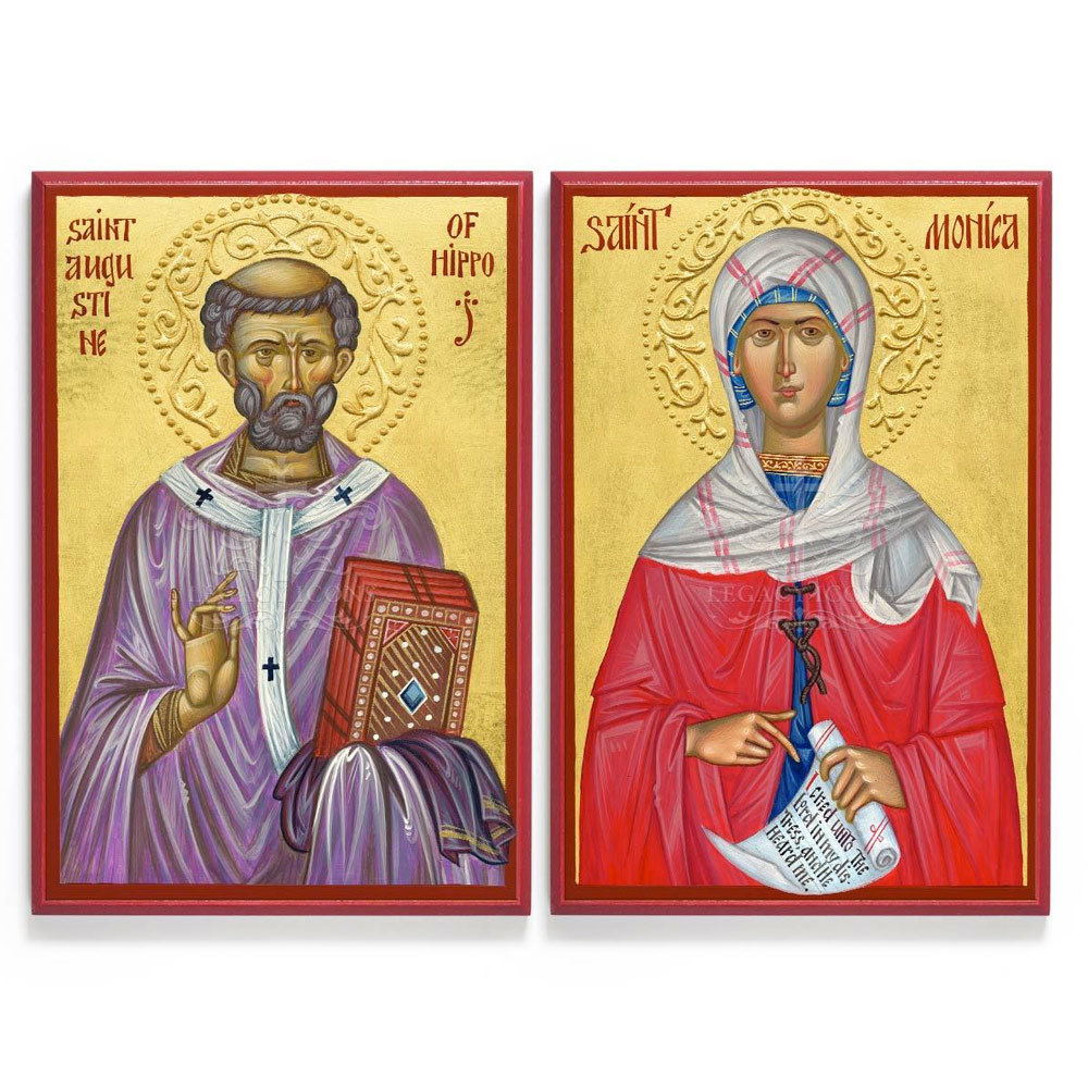 1000x1000 Saints Augustine And Monica Icon Set