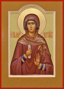 218x300 St Monica Orthodox Mounted Icon