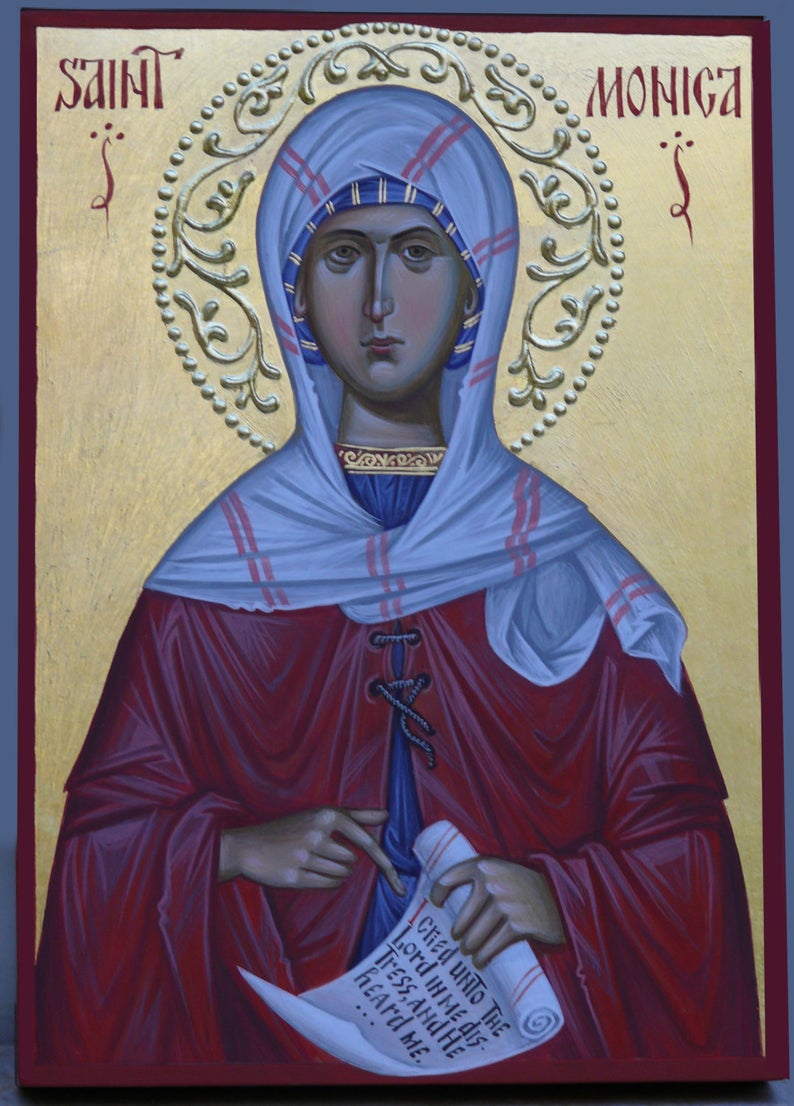 794x1106 St Monica Icon Orthodox Hand Painted Orthodox Icon Etsy