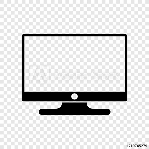 Monitor Icon On Transparent Background 500x500 Monitor Icon On Transparent Background